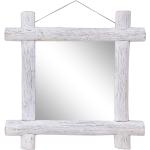 Espejos blancos de madera maciza de baño vidaXL 