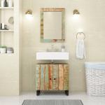 Espejos multicolor de madera maciza de baño rústico vidaXL 