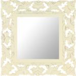 Espejos decorativos blancos de madera maciza vidaXL 