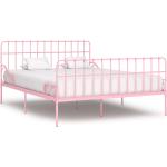 Colchones & camas rosas de metal vidaXL de contrachapado 200x200 