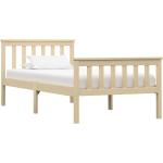 vidaXL Estructura de cama de madera maciza de pino clara 100x200 cm