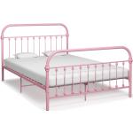 Colchones & camas rosas de metal vidaXL 140x200 