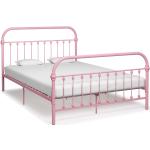 Colchones & camas rosas de metal vidaXL 160x200 