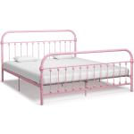 Colchones & camas rosas de metal vidaXL 180x200 