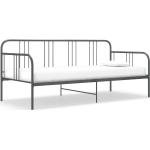 Sofás cama grises de metal modernos vidaXL 