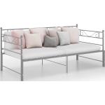 Sofás cama grises de metal vidaXL para 2 personas 