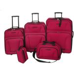 Set de maletas rojas de PVC con aislante térmico vidaXL en pack de 5 piezas de materiales sostenibles 