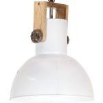 Lámparas colgantes blancas de madera de mango de rosca E27 industriales vidaXL 