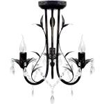 Lámparas araña negras de metal art nouveau vidaXL 
