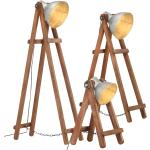 Lámparas de madera maciza de rosca E27 de pie vintage vidaXL 