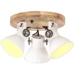 Lámparas colgantes blancas de madera de mango de rosca E27 industriales vidaXL 