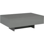 Mesas rectangulares grises de MDF modernas vidaXL con acabado brillante 