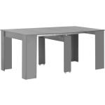 Mesas extensibles grises de acero extensibles rústico vidaXL 
