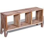 Mesas auxiliares multicolor de madera reciclada apilables vintage vidaXL 