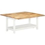 Mesas extensibles blancas de madera maciza extensibles lacado vidaXL 