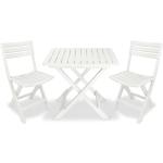 Mesas plegables blancas de plástico plegables contemporáneo vidaXL 