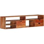 Mueble de tv de madera maciza de acacia 140x30x35 cm - Vidaxl