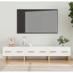vidaXL Mueble de TV madera contrachapada blanco 150x34,5x30 cm