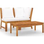 Muebles marrones de acacia de jardín vintage acolchados vidaXL 