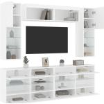 Muebles blancos de madera de salón modernos vidaXL de contrachapado en pack de 6 piezas 