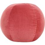 vidaXL Puf de terciopelo de algodón rosa 50x35 cm