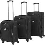 Set de maletas negras de PVC con mango telescópico vidaXL 