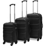 Set de maletas negras con ruedas vidaXL 