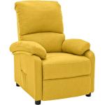Sillones reclinables amarillos de tela acolchados vidaXL 