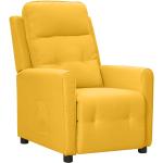 Sillones reclinables amarillos de tela acolchados vidaXL 