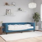 vidaXL Sofá cama con colchón terciopelo azul 80x200 cm