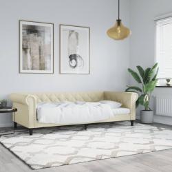 vidaXL Sofá cama cuero sintético color crema 80x200 cm