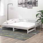 Sofás cama blancos de pino vidaXL para 2 personas 