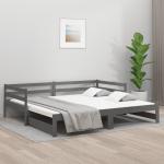 Sofás cama grises de pino rústico vidaXL 