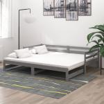 Sofás cama grises de pino vidaXL para 2 personas 
