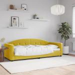 Sofás cama amarillos de terciopelo modernos acolchados vidaXL 