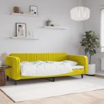Sofás cama amarillos de terciopelo modernos acolchados vidaXL 