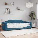 Sofás cama azules de terciopelo modernos acolchados vidaXL 