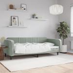 Sofás cama grises de terciopelo modernos acolchados vidaXL 