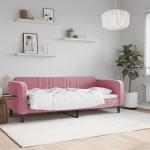 Sofás cama rosas de terciopelo modernos acolchados vidaXL 
