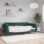Sofás cama verdes de terciopelo modernos acolchados vidaXL 