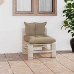 Muebles beige de pino de jardín con cojín modernos vidaXL 