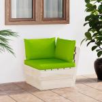 Sofás verdes de abeto de esquina con cojín modernos acolchados vidaXL 