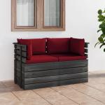 Muebles rojos de pino de jardín con cojín modernos acolchados vidaXL 
