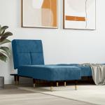 Sofás chaise longue azules de terciopelo modernos vidaXL 