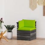 Sofás verdes de pino de esquina con cojín modernos acolchados vidaXL 