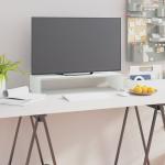 vidaXL Soporte para TV/Elevador monitor cristal blanco 60x25x11 cm