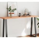 vidaXL Tablero mesa madera tratada borde natural marrón 140x40x(2-4)cm