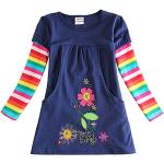 Vestidos diarios infantiles de algodón floreados 7 años para niña 