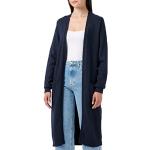 Vila Clothes Viril L/s Long Knit Cardigan-Noos, Chaqueta Punto Mujer, Azul (Total Eclipse Detail:Melange), 42 (Talla del Fabricante: X-Large)