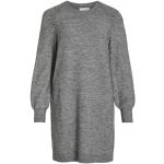 Vestidos grises de manga larga manga larga con cuello redondo informales de punto Vila talla M para mujer 